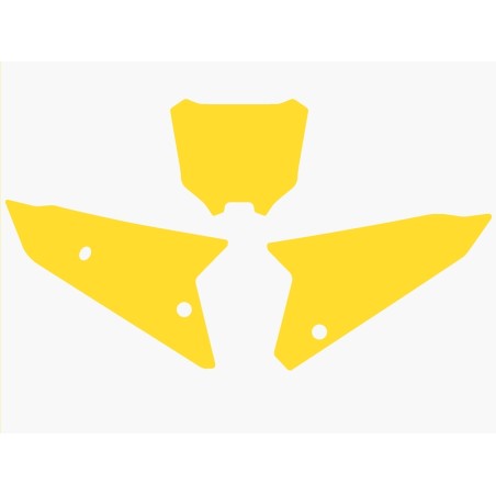BLACKBIRD Plate Stickers Yellow Honda CRF450