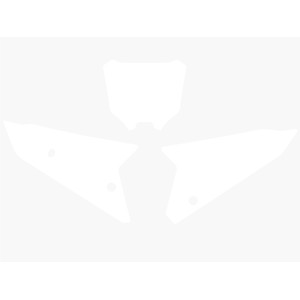 Juego adhesivos porta números BLACKBIRD blanco Honda CRF450