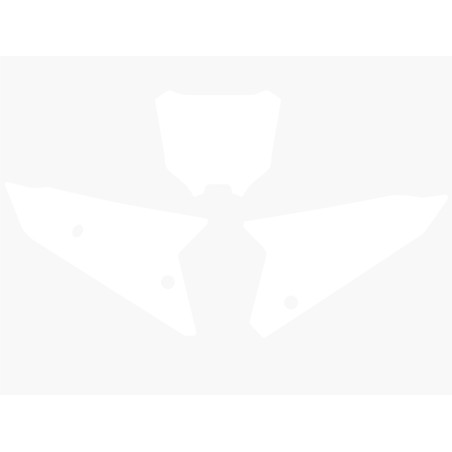 Juego adhesivos porta números BLACKBIRD blanco Honda CRF450