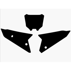 Juego adhesivos porta números BLACKBIRD negro Honda CRF450