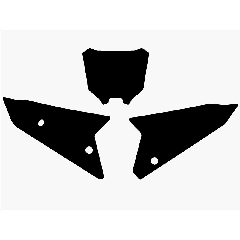 Juego adhesivos porta números BLACKBIRD negro Honda CRF450