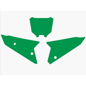 Juego adhesivos porta números BLACKBIRD verde Honda CRF450