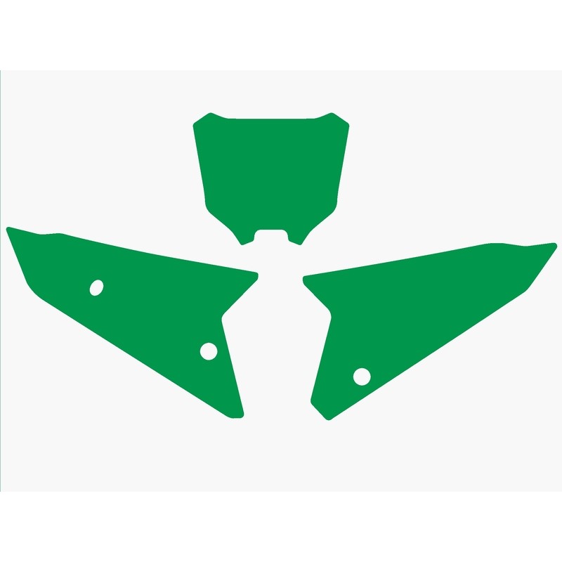 Juego adhesivos porta números BLACKBIRD verde Honda CRF450