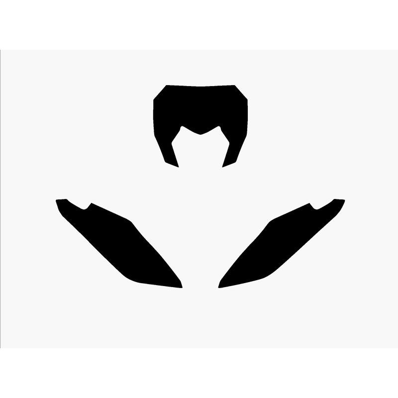 Juego adhesivos porta números BLACKBIRD negro Fantic XX