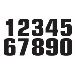 TECNOSEL Race Number 3 20x13cm Black Set of 3