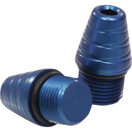 Contrapesos roscados de manillar GILLES TOOLING azul M18X1,5 mm