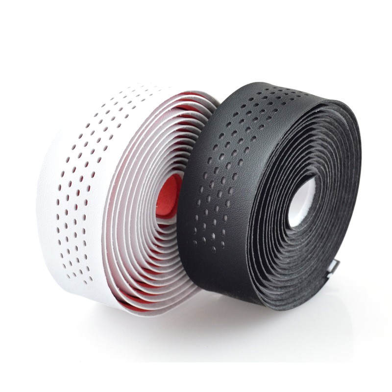 Cinta para manillar de carretera VELO microfibra perforada Blanca