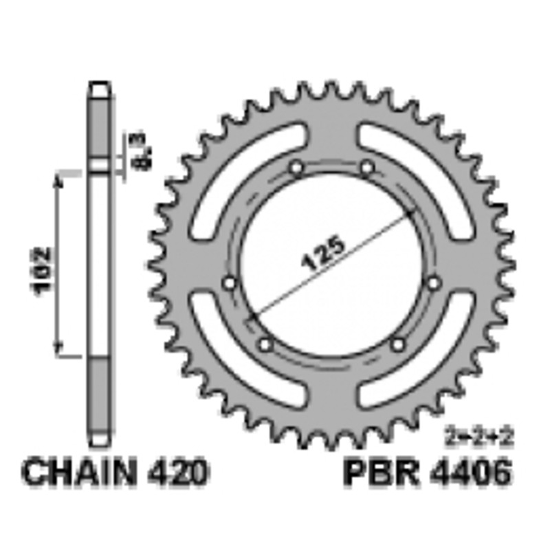 Corona PBR acero C45 estándar 4406 - 420
