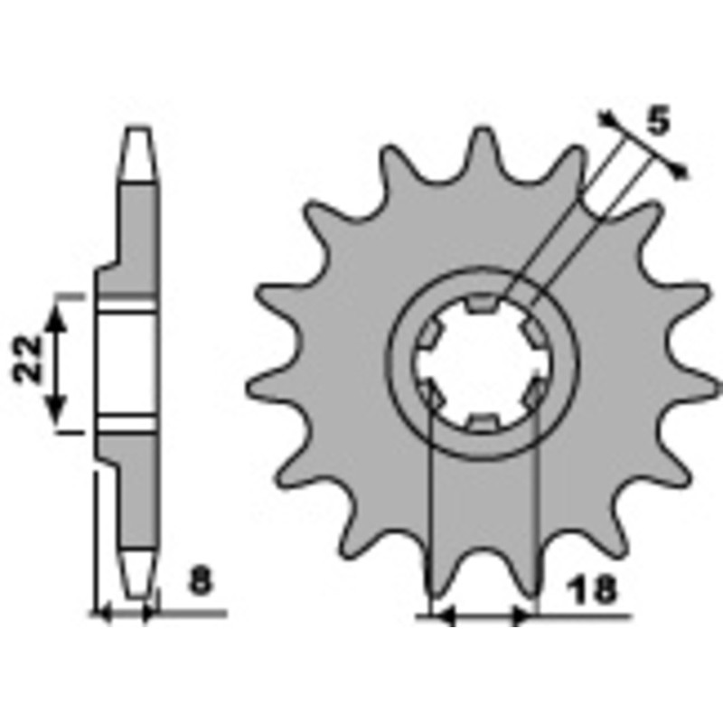Piñón PBR acero estándar 431 - 520