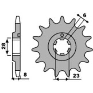 Piñón PBR acero estándar 436 - 520