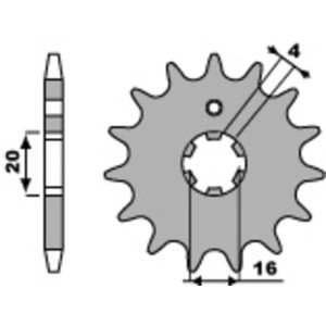 Piñón PBR acero estándar 554 - 428