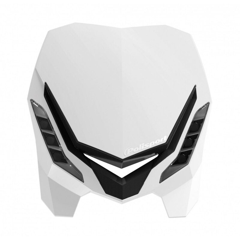 Careta con faro POLISPORT E-Blaze blanca