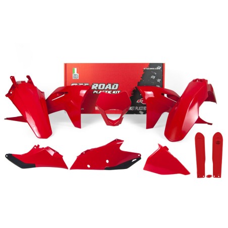 Kit de plástica RACETECH (7 piezas) - Rojo / Negro
