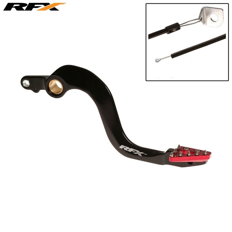 Pedal de freno trasero RFX Pro ST (anodizado duro negro/rojo) - Hon...