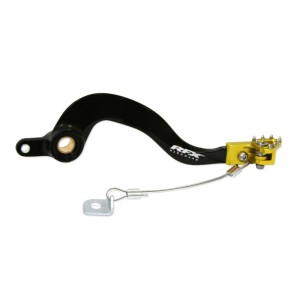 Pedal de freno trasero RFX Pro FT (negro/amarillo) - Suzuki RMZ250