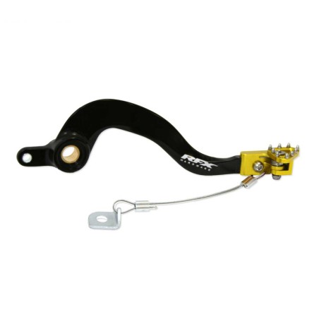 Pedal de freno trasero RFX Pro FT (negro/amarillo) - Suzuki RMZ250