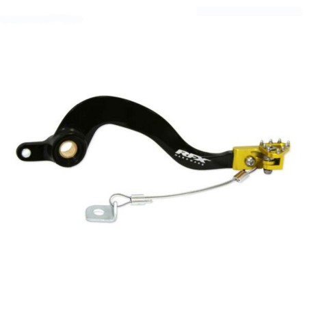 Pedal de freno trasero RFX Pro ST (negro/amarillo) - Suzuki RM125