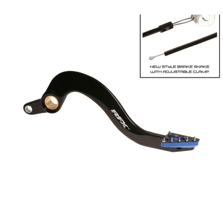 Pedal de freno trasero RFX Pro ST (anodizado duro negro/azul) - Yam...