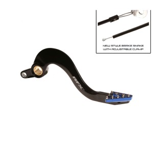 Pedal de freno trasero RFX Pro ST (anodizado duro negro/azul) - Yam...