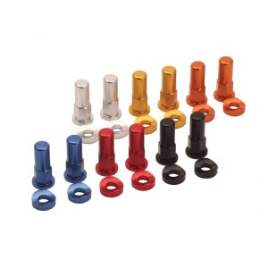 Tuercas y arandelas de bloqueo de llanta RFX Pro (plata), 2 unidades