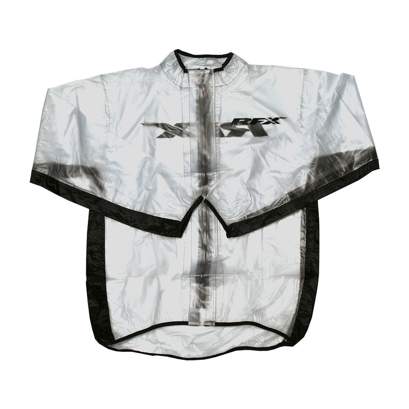 Chaqueta impermeable RFX Sport (transparente/negro), talla adulto XS