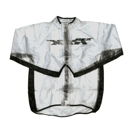 Chaqueta impermeable RFX Sport (transparente/negro), talla adulto XS