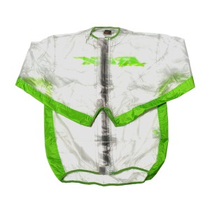 Chaqueta impermeable RFX Sport (transparente/verde), talla adulto M