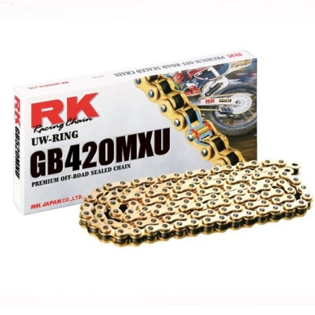 Cadena RK GB420MXU con 138 eslabones oro