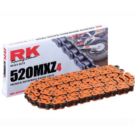 Cadena RK FO520MXZ4 con 114 eslabones naranja