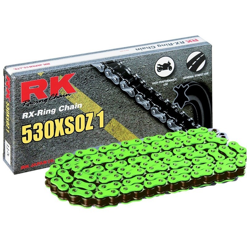Cadena RK FG530XSOZ1 con 116 eslabones verde