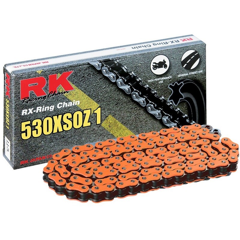 Cadena RK FO530XSOZ1 con 120 eslabones naranja