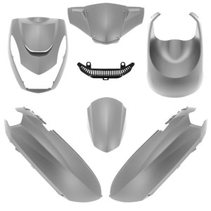 Kit de carenados O PARTS gris mate - Peugeot Kisbee (10-)