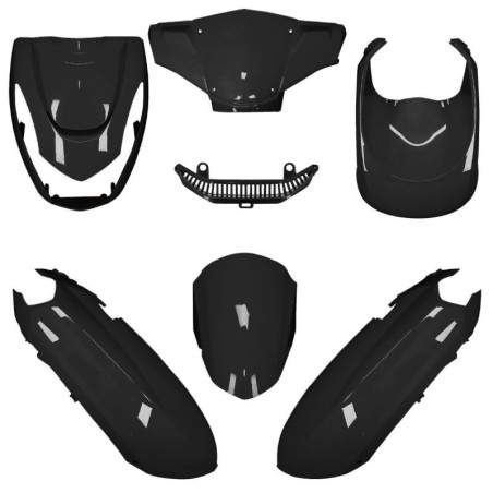 Kit de carenados O PARTS negro brillo - Peugeot Kisbee (10-)
