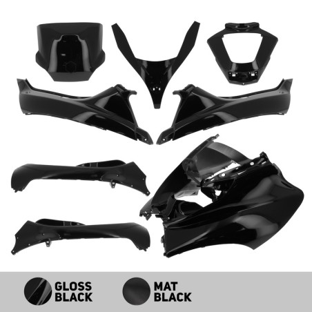 Kit de carenados O PARTS negro mate - Piaggio MP3 125/250/300 (11-1...