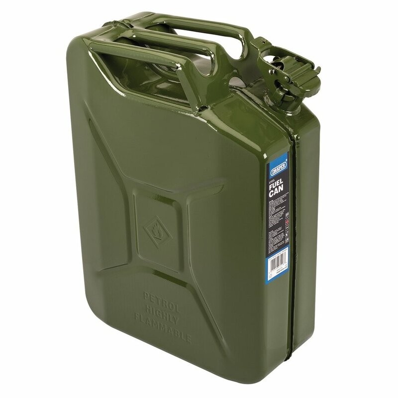 Bidón de combustible de acero DRAPER - verde 20L