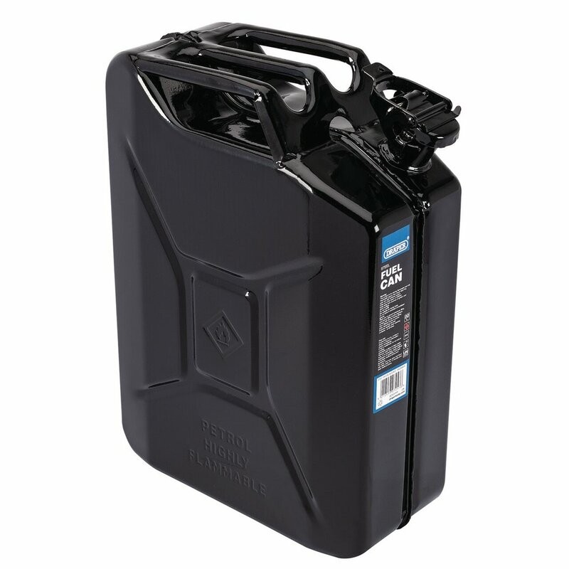 Bidón de combustible de acero DRAPER - negro 20L