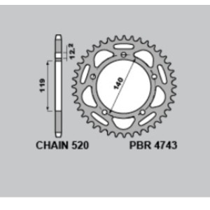 Corona PBR aluminio ultra-light anodizado 4743 - 520