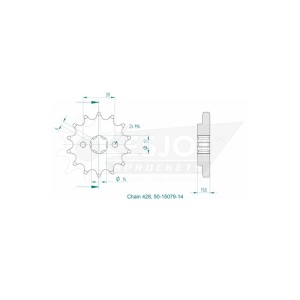 Piñón ESJOT acero 50-15079 - 428