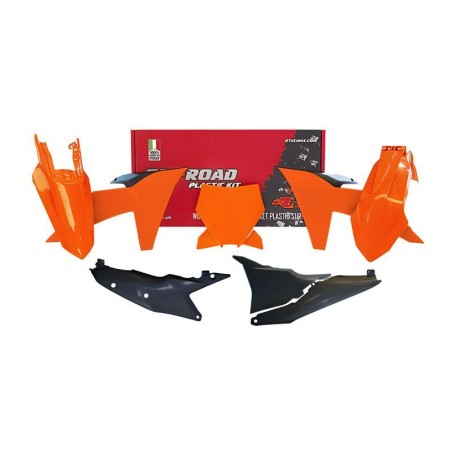 Kit de plástica RACETECH (6 piezas ) - Naranja / Negro