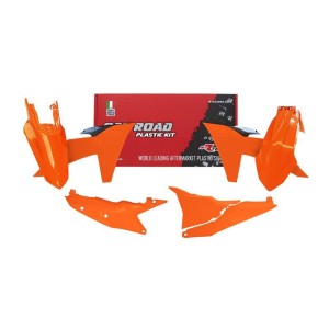 Kit de plástica RACETECH (5 piezas ) - Naranja / Negro