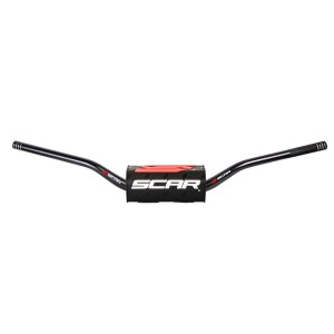Manillar SCAR O² New CRF/KX Ø28,6mm - Negro / Protector negro