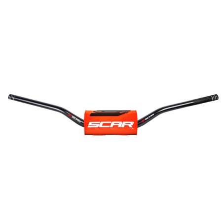 Manillar SCAR O² New CRF/KX Ø28,6mm - Negro / Protector naranja