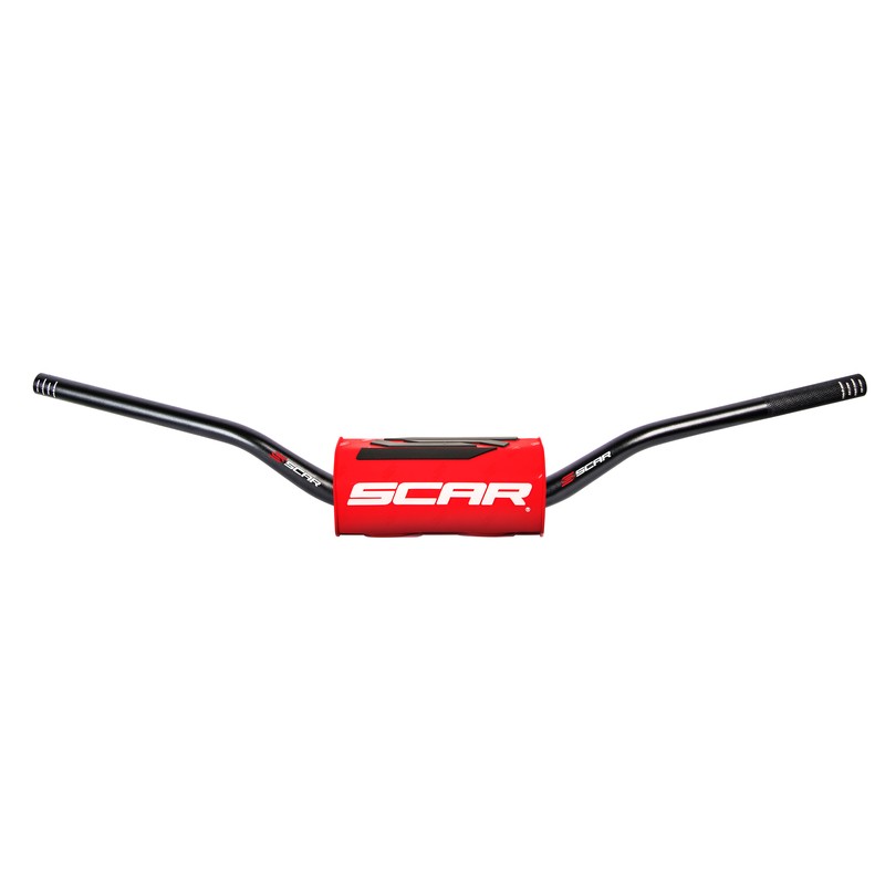 Manillar SCAR O² New CRF/KX Ø28,6mm - Negro / Protector rojo