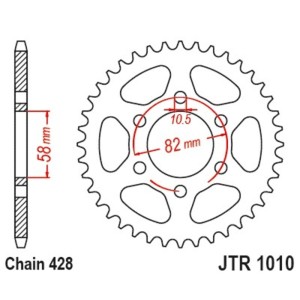 Corona JT SPROCKETS acero 1010 - 428