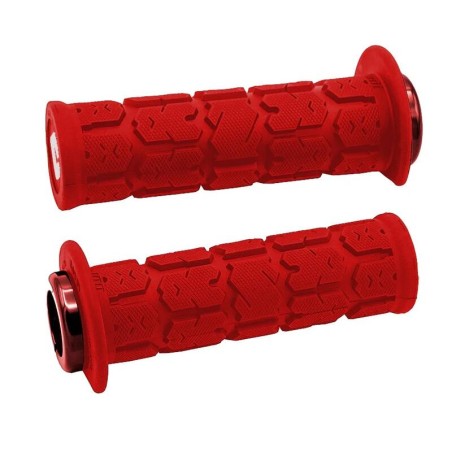 Puños ODI Roque 2.1 Lock-On 125mm Quad / Moto de agua - Rojo oscuro...