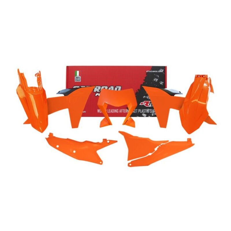 Kit de plástica RACETECH (6 piezas ) - Naranja / Negro