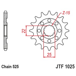 Piñón JT SPROCKETS acero estándar 1025 - 525