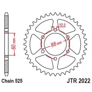 Corona JT SPROCKETS acero estándar 2022 - 525