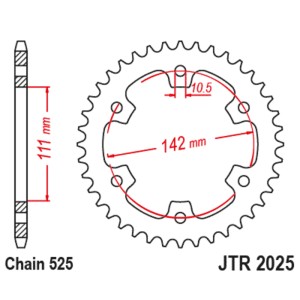 Corona JT SPROCKETS acero estándar 2025 - 525