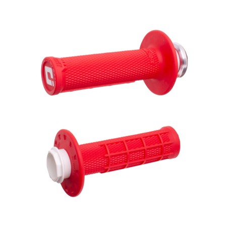 Puños ODI Micro-X Lock-On medio gofrados - Rojo / Negro